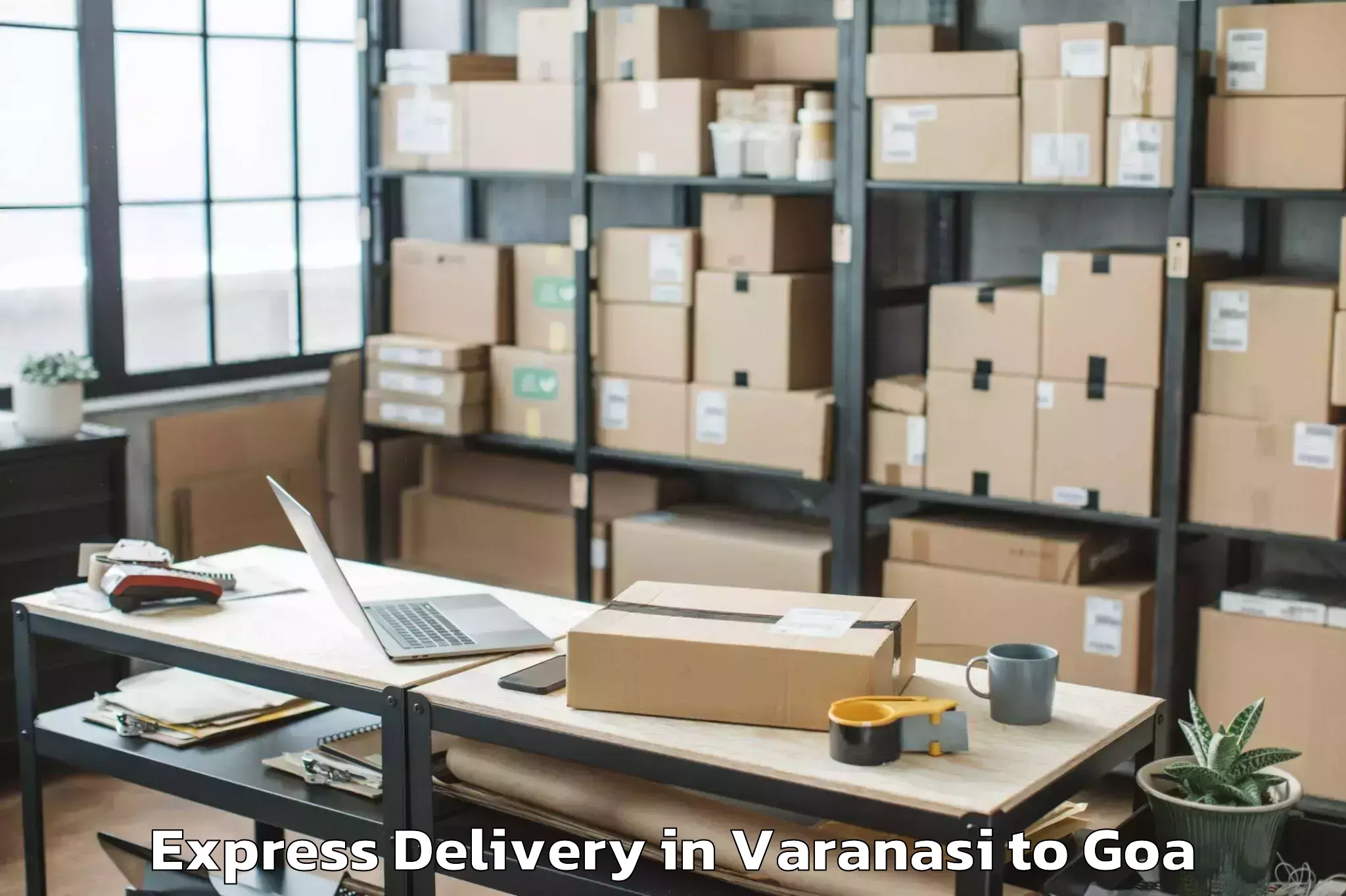 Get Varanasi to Navelim Express Delivery